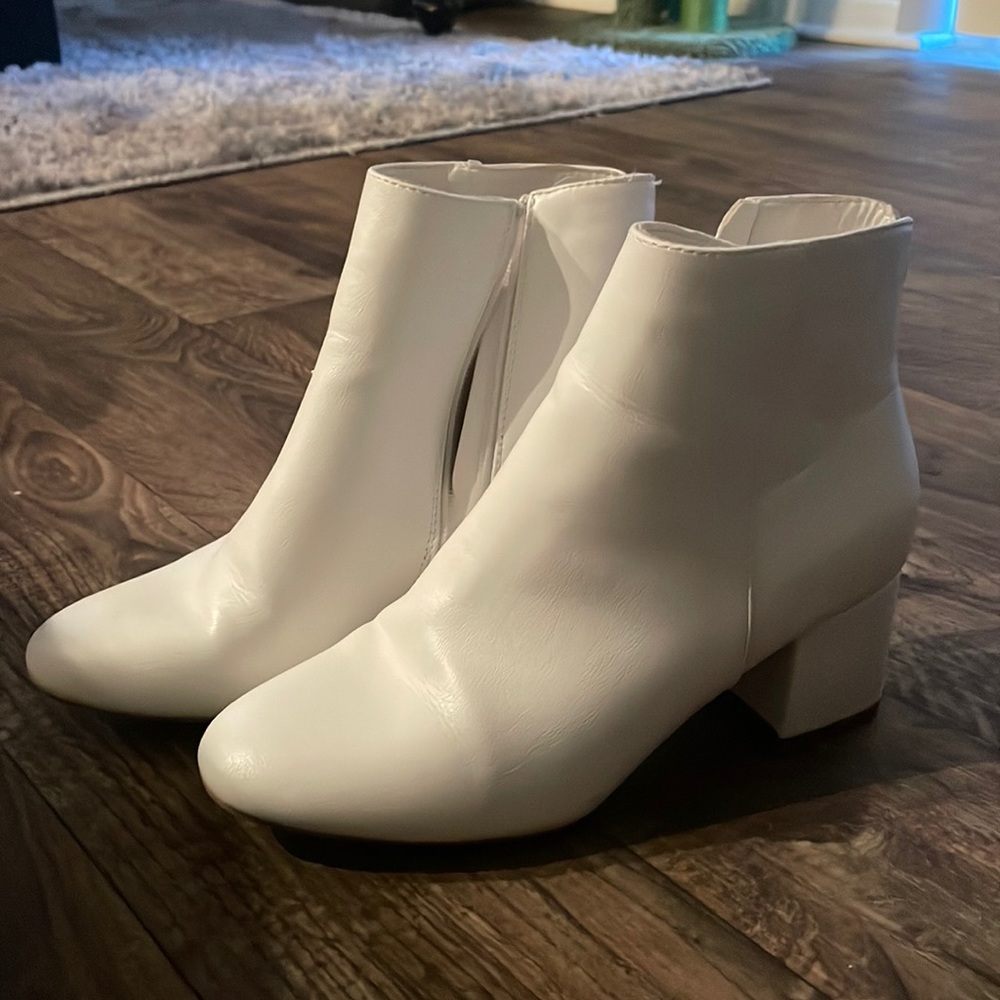 White Booties Size 7